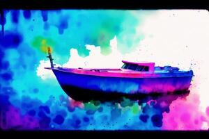 abstrakt färgrik bakgrund. vattenfärg måla. digital konst, generativ ai foto