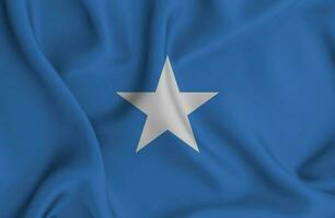 realistisk vinka flagga av somalia, 3d illustration foto