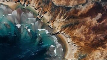 lakej bild av en kust i Spanien. kreativ resurs, ai genererad foto