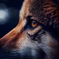 porträtt av en räv med en skön blå ögon. porträtt av en räv., ai generativ bild foto