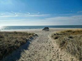 de ändlös strand på de nordlig hav hvidbjerg stranden blavand Danmark foto