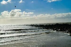 de ändlös strand på de nordlig hav hvidbjerg stranden blavand Danmark foto