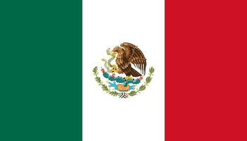 officiell nuvarande flagga av statlig president- konstitutionell republik av mexico foto