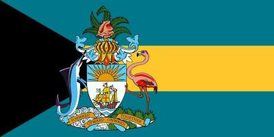 de officiell nuvarande flagga av de samväldet av de Bahamas. foto