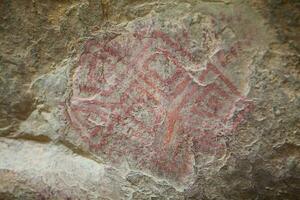 förhistorisk målningar på sten känd som petroglyphs i colombia foto