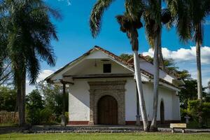 de historisk kolonial kapell av vår lady av uppfattning eller el overo kapell ett av de nationell monument av colombia foto