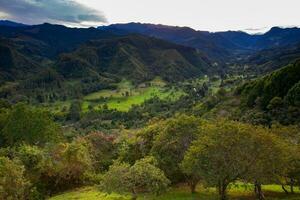 skön se över de cocora dal i salento, från el mirador, belägen på de område av quindio i colombia foto
