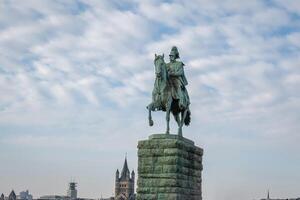 kejsare Wilhelm jag på hohenzollern bro - Köln, Tyskland foto