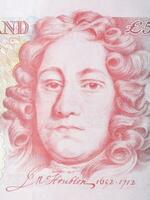 john houblon en porträtt från engelsk pengar foto