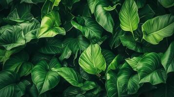 tropisk löv bakgrund. illustration ai generativ foto