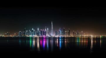 dubai bakgrund. illustration ai generativ foto