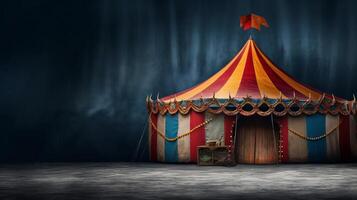 cirkus bakgrund. illustration ai generativ foto