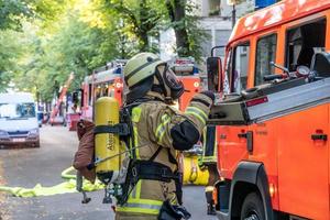 Berliner brandkår brandmän foto