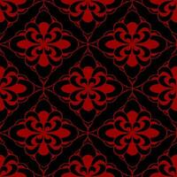 sömlös bricka mönster av abstrakt geometrisk röd element på en svart bakgrund, textur, design foto