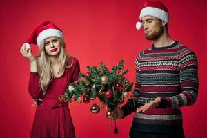 man och kvinna Semester jul känslor roman dekoration foto