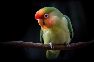 en skön kärleksfågel skapas med generativ ai teknologi. foto