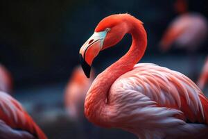 flamingo fågel . ai genererad foto