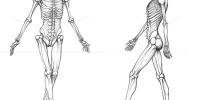 ai genererad. ai generativ. mänsklig kropp anatomt skiss. kan vara Begagnade för sudy medicin dekoration. grafisk konst foto