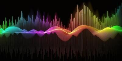 ai genererad. ai generativ. musik audio volym spektrum Graf. också kan vara Begagnade för stock marknadsföring forex analyser. grafisk konst foto
