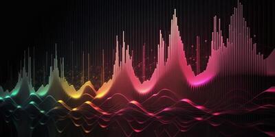 ai genererad. ai generativ. musik audio volym spektrum Graf. också kan vara Begagnade för stock marknadsföring forex analyser. grafisk konst foto