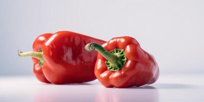 ai generativ. ai genererade. makro skott av vegetabiliska peppar i klocka form. kan vara Begagnade för kök mat eller grafisk design. grafisk konst foto