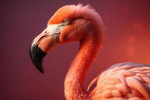 flamingo fågel . ai genererad foto