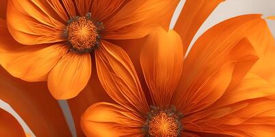 orange blomma bakgrund tapet, ai genererad foto