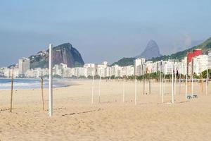 copacabana beach tom under den andra vågen av coronavirus i Rio de Janeiro. foto