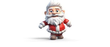 jul och ny år bakgrund. lugg gåva låda realistisk 3d santa claus. ai genererad. foto