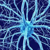 nervcell cell nätverk modell. generativ ai foto