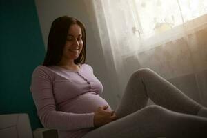 en gravid kvinna foto
