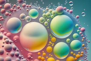 bubblor av pastell färger av vår illustration generativ ai foto