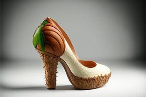 kokos kvinnor skor med hög hälar generativ ai foto