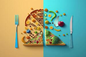 diet abstrakt begrepp illustration generativ ai foto