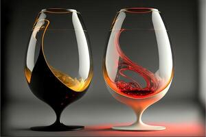 ovanlig aspekt vin glas av de framtida tillåter till smak som aldrig innan illustration generativ ai foto