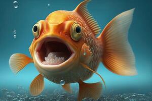 leende fisk för dårar dag 1 april illustration illustration generativ ai foto