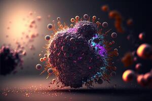 muterande covid virus coronavirus pandemi illustration generativ ai foto