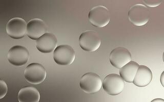elegant silver- vatten bubbla bakgrund. transparent bubbla droppar på slät silver- lutning bakgrund. slät silver- vatten bubblor. foto