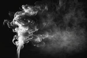 abstrakt vit rök i långsam rörelse. rök, moln av kall dimma i ljus fläck bakgrund. ljus, vit, dimma, illustration generativ ai foto