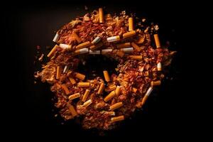 värld Nej tobak dag abstrakt illustration generativ ai foto