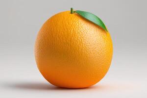 närbild en färsk hela orange citrus- frukt isolera. ai genererad foto