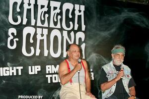 cheech marin Tommy chong cheech chong Tryck konferens i väst hollywood ca på juli 30 2008 2008 kathy hutchins hutchins Foto