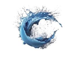 flytande stänk. abstrakt vatten spiral. generativ ai foto