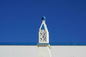 typisk algarve skorsten från de arkitektonisk arv av de sydlig område av portugal foto