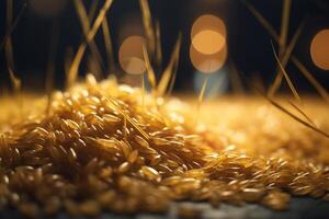 odling av ris i laboratorier och artificiell växthus innovationer i lantbruk ai genererad foto