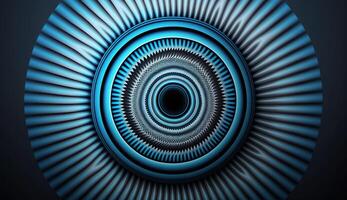 strålnings blå frekvenser på mörk bakgrund, abstrakt konstverk ai genererad foto