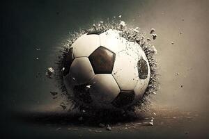 fotboll fotboll spel boll 3d grafisk sport illustration ai genererad foto