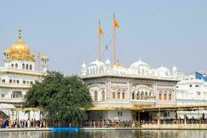 se av detaljer av arkitektur inuti gyllene tempel - harmandir sahib i amritsar, punjab, Indien, känd indisk sikh landmärke, gyllene tempel, de huvud fristad av sikher i amritsar, Indien foto