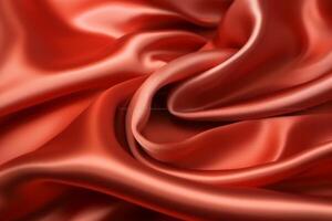 röd silke bakgrund stock Foto. ai generativ foto