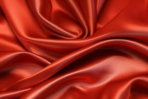 röd silke bakgrund stock Foto. ai generativ foto